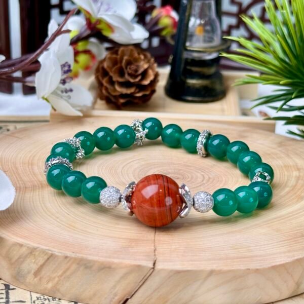 C43-Chrysoprase/Green Agate+Red Jasper